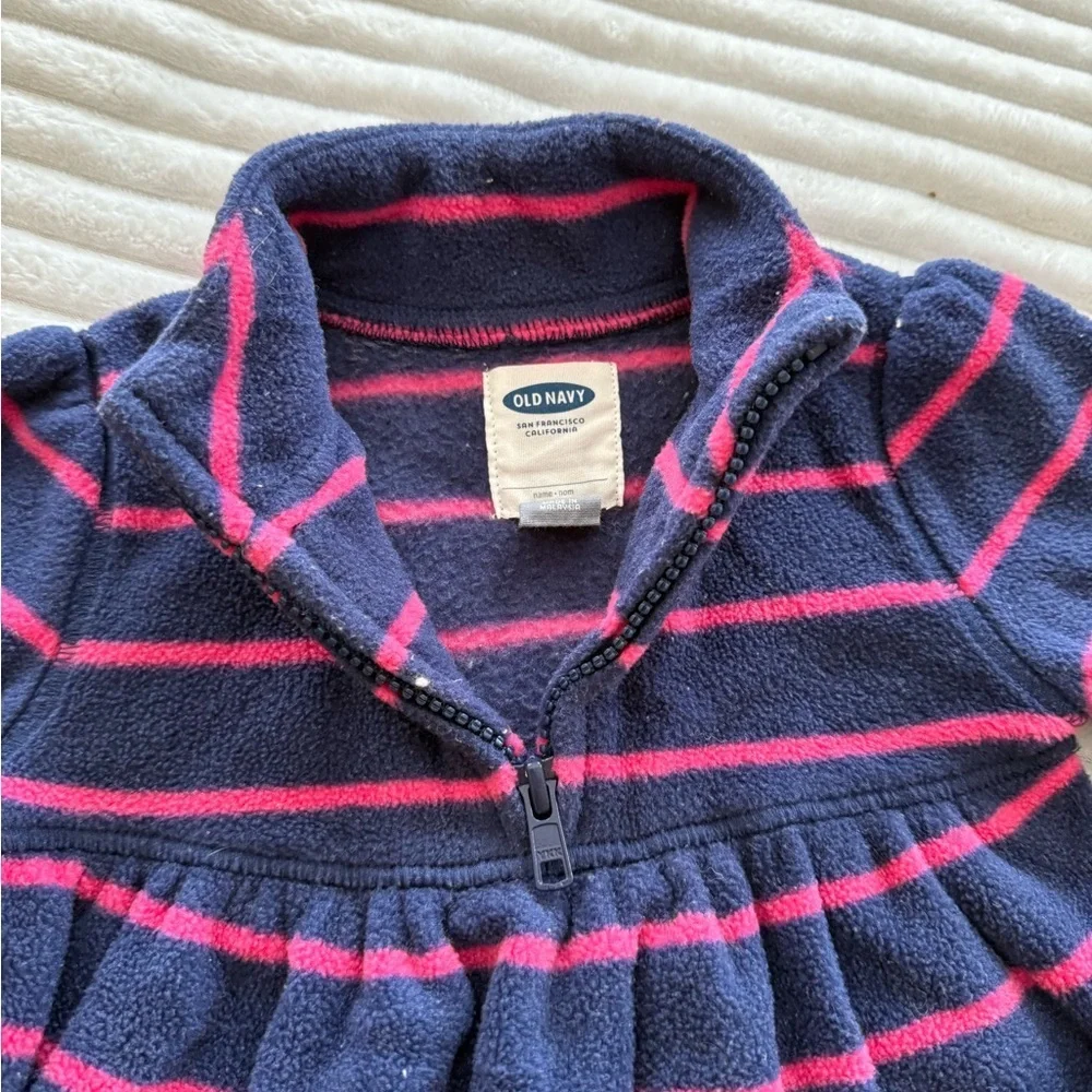 Old Navy Kids Navy and Pink Striped Sweater